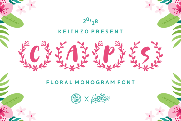 Caps Font: The Floral Monogram Typeface for Creative Branding