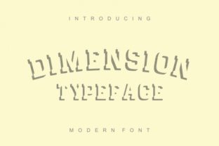 Dimension: A Striped Shadow Typeface for Eye-Catching Display Fonts