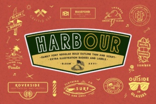 Harbour Vintage Display Font for Handmade Branding